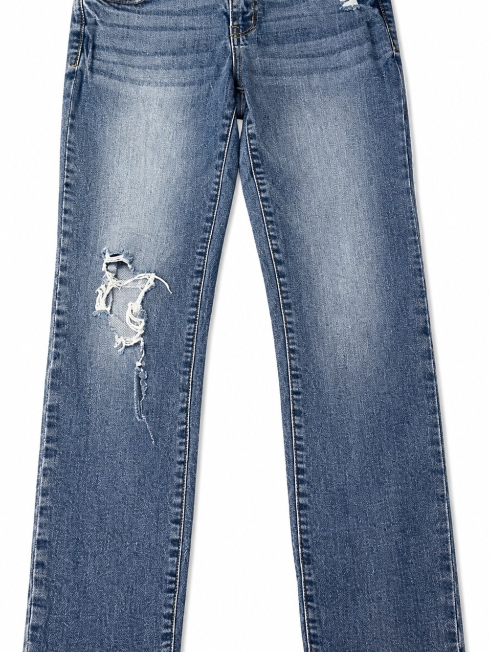 STS Blue Distressed Straight Leg Jeans Size 29 Raw Frayed Hem